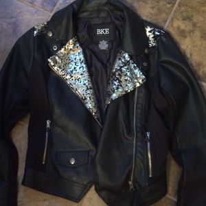 BKE sequin motorcycle jacket