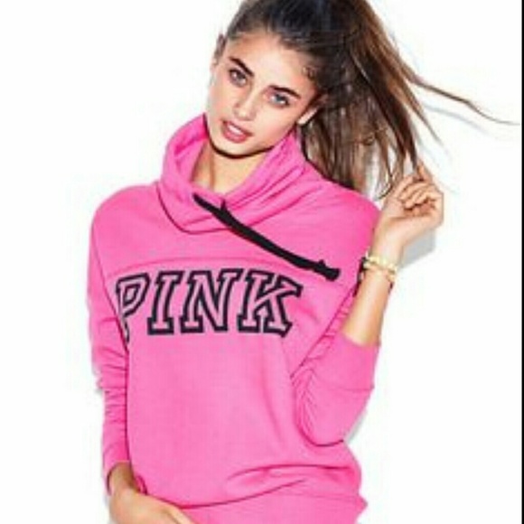 PINK Cowl Neck Sweater - Size XS