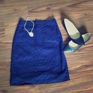 Navy J. Crew Skirt