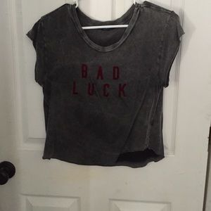 Brandy Melville one size "bad luck" shirt