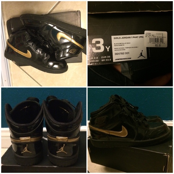 Black/Gold Jordan 1 Phat PS