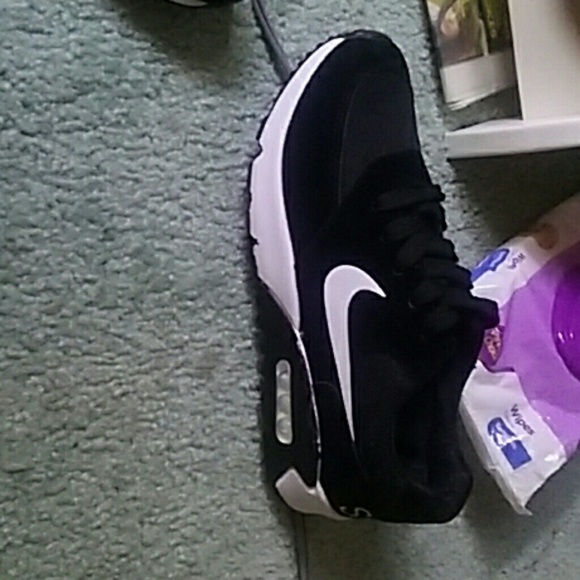 All black and white nikes