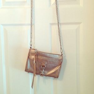 Rebecca Minkoff mini M.A.C. Cracked silver