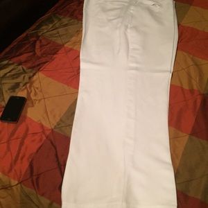 White linen pants