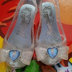 Cinderella glass light up slippers for kids