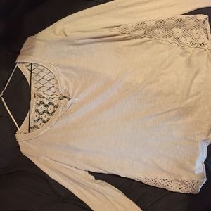 Long sleeve creme free people top