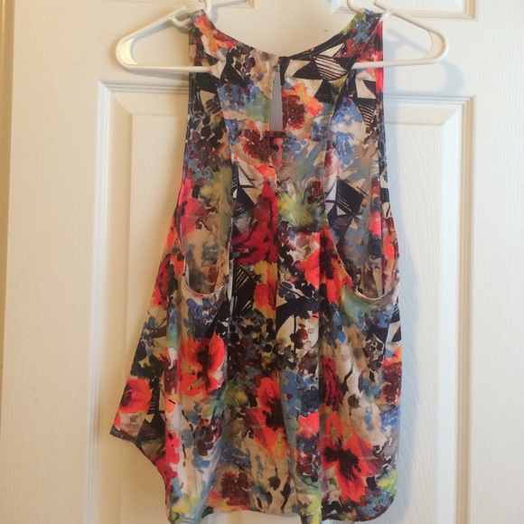 Summer Printed Razor Back Tank - Picture 3 of 4