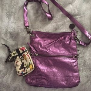 Sak Roots cross body wristlet combo