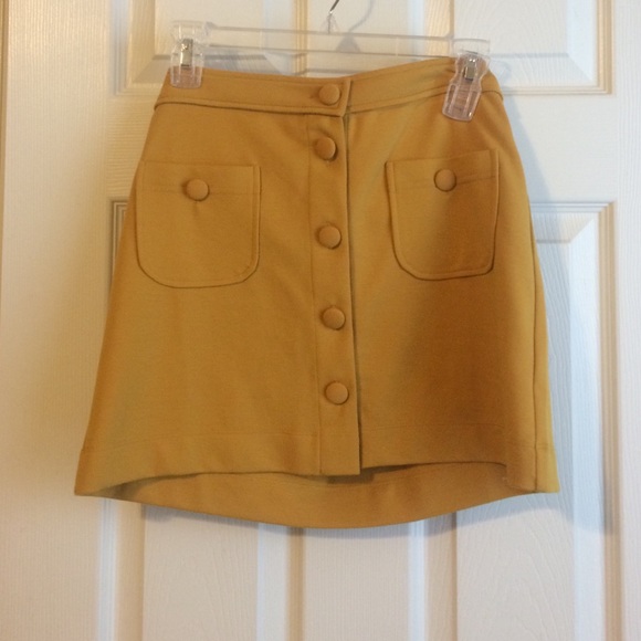 GAP mustard yellow mini skirt XS