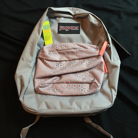 Gray & Coral Jansport Backpack!