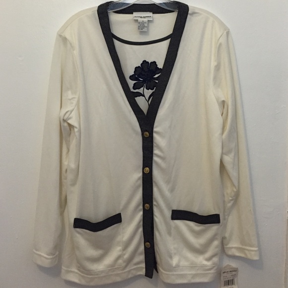 Attached cardigan+top