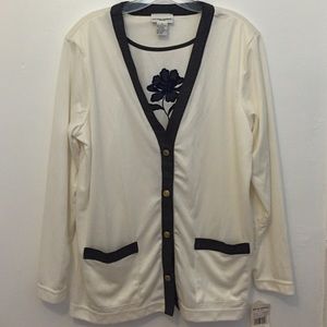 Attached cardigan+top