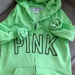 Pink full zip hoodie