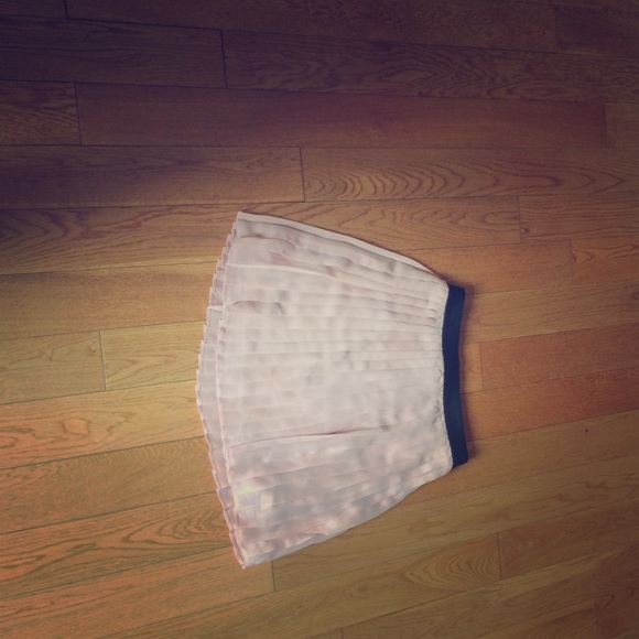 Blush pleated skirt