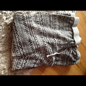 Grey and black Aztec joggers small