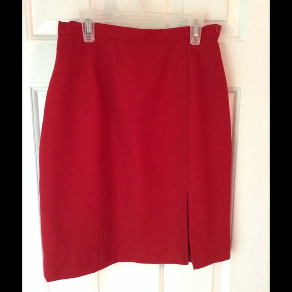 Red wool skirt size 6