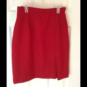 Red wool skirt size 6