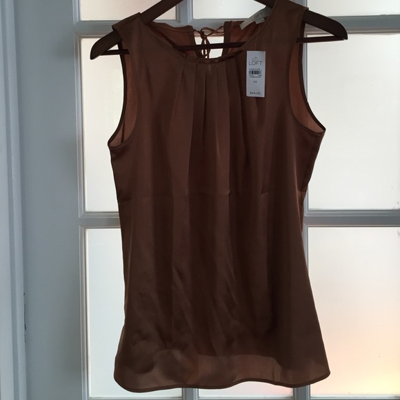 NWT Loft golden-brown top