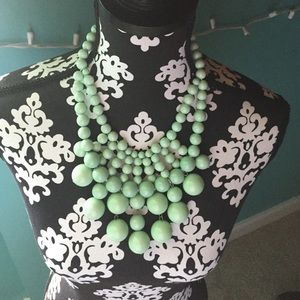 Mint green bubble necklace