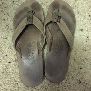 Rainbow Leather Flipflops