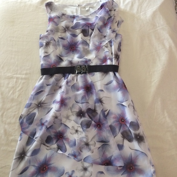 Belted Floral Dress
