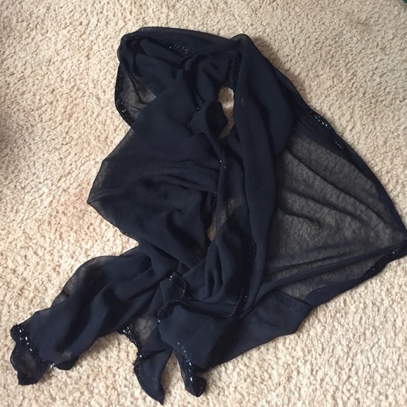 Black sheer scarf/cover up