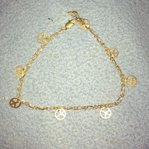 Gold peace anklet!