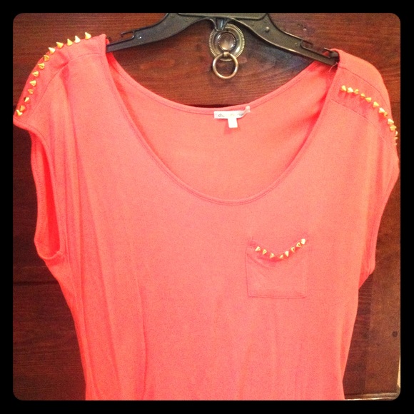 Coral blouse NWOT