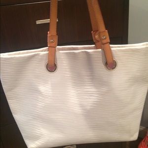 Authentic Dooney and Burke handbag - all white