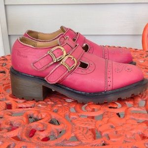 Vintage RARE Pink Dr Martens Leather Mary Janes