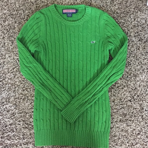 Vineyard vines green sweater and pink sweater