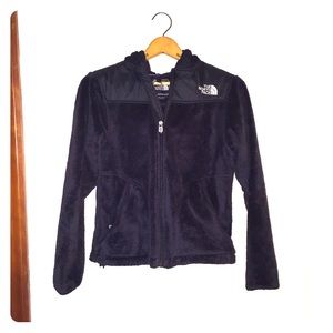 North Face fuzzy hooded fleece