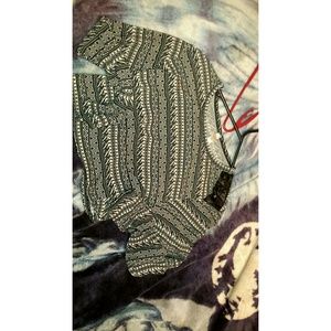 Aztec long sleeve crop top