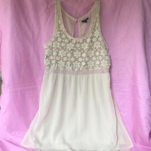 American Eagle women's crochet and chiffon dress