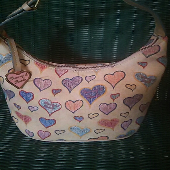 Dooney & Bourke multi color heart bucket bag!!
