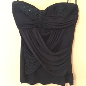 Strapless Black Top