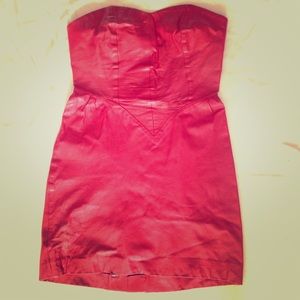 Vintage Red Leather Dress