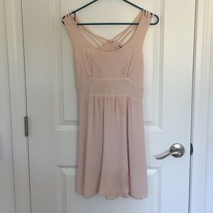 Beautiful pale pink sleeveless short dress