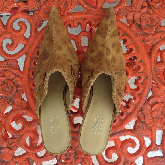 GUESS by Marciano Suede Leopard Mules size 6M