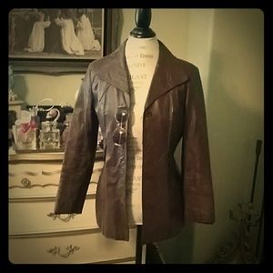 Vintage Nordstrom genuine leather blazer