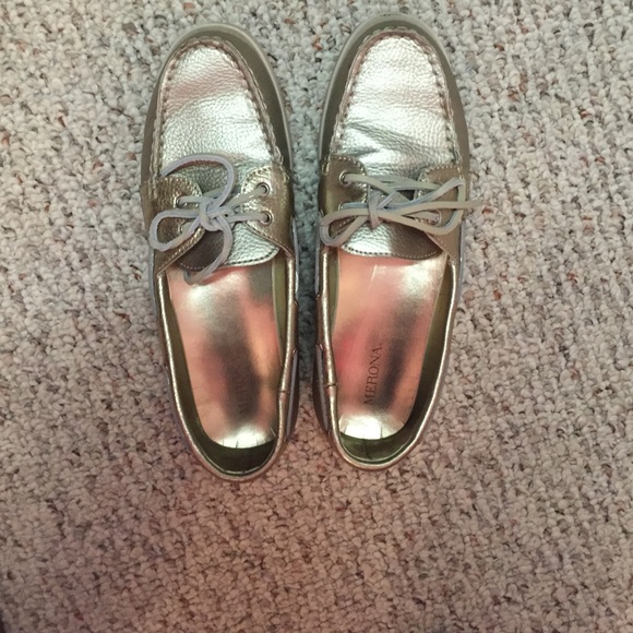 Target Merona metallic boat shoes
