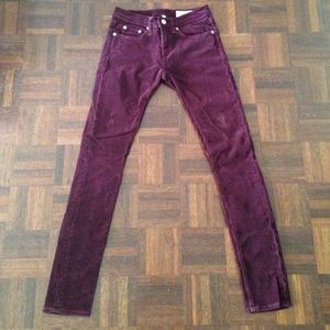 Rag & Bone burgundy corduroys