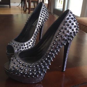 Steve Madden Studded Peep Toe Heels
