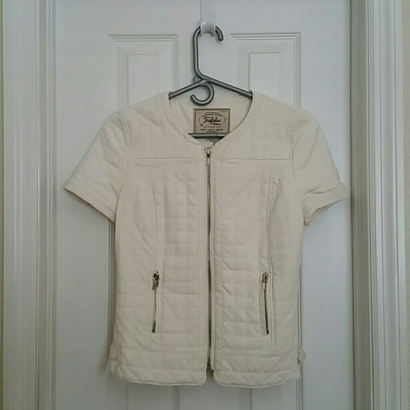 Faux leather quilted shirt