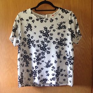 Black & White Floral Top