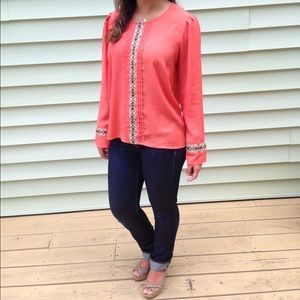 Blouse with Tribal Pattern