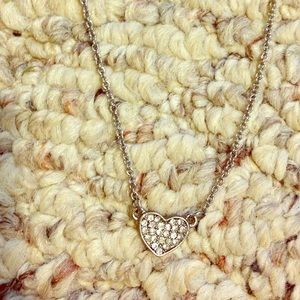 Silver heart necklace