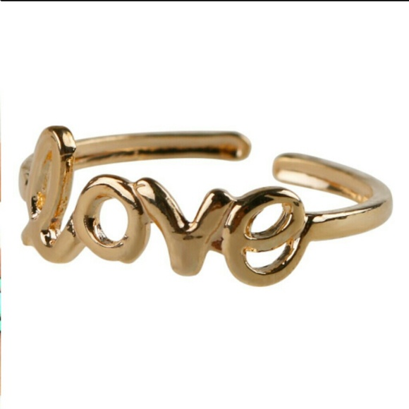 Gold "Love" Toe Ring