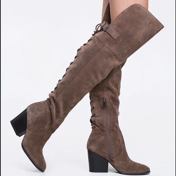 Sam Edelman Thigh High Suede Leather Boots