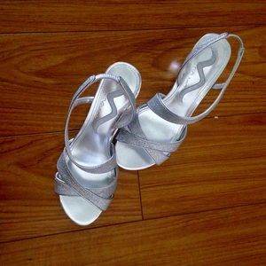 Silver Glitter 2" Heels